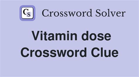 dose crossword clue